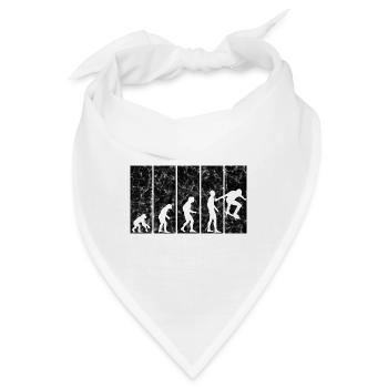 Skateboarder Skateboard Skater Skate Evolution - Bandana - Weiß - Vorne