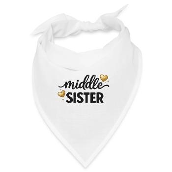Middle Sister Shirt Mittlere Geschwisteroutfit - Bandana - Weiß - Vorne