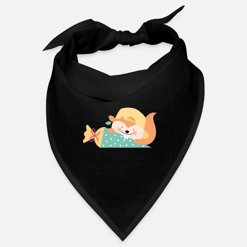 Eichhörnchen mit Schultüte Einschulung Bandana
