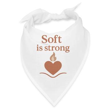 Soft ist stark Herzfeuer - Bandana - Weiß - Vorne
