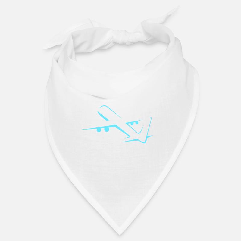 Flugzeug - Bandana - Weiß