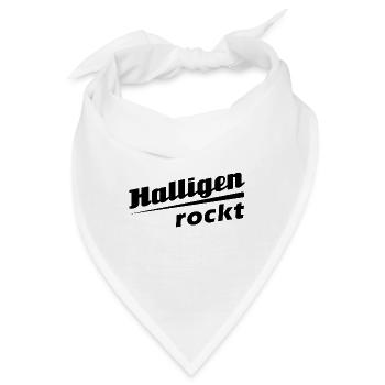 Halligen rockt - Textdesign mit Stadtnamen - Bandana - Weiß - Vorne