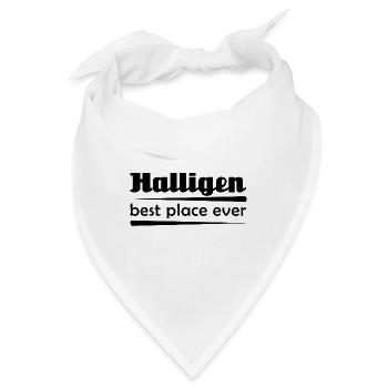 Halligen - Stadt best place ever - Bandana - Weiß - Vorne