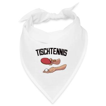 Aufschlag Tischtennisball Tischtennisspieler - Bandana - Weiß - Vorne