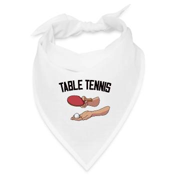 Aufschlag Tischtennisball Tischtennisspieler - Bandana - Weiß - Vorne