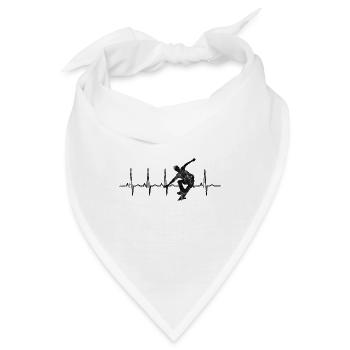 Skateboarder Skateboard Skater Skate Skateing EKG - Bandana - Weiß - Vorne