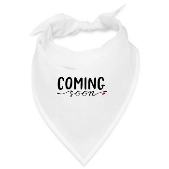 Baby Coming Soon Kommt bald Schwanger Pregnant - Bandana - Weiß - Vorne