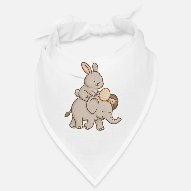 Hase reitet Elefant – Süßes Tierfreundschaft Bandana
