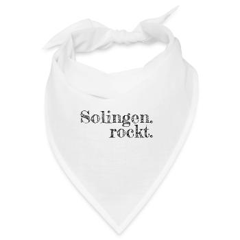 Solingen rockt - Textdesign mit Stadtnamen - Bandana - Weiß - Vorne