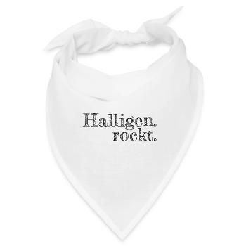 Halligen rockt - Textdesign mit Stadtnamen - Bandana - Weiß - Vorne