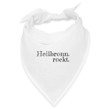 Heilbronn rockt - Textdesign mit Stadtnamen - Bandana - Weiß - Vorne