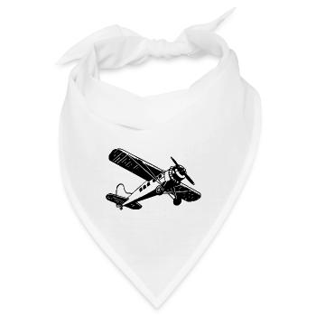 Flugzeug Pilot Flugplatz Flugsport - Bandana - Weiß - Vorne