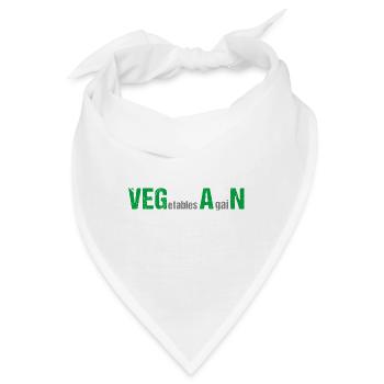 VEGetables AgaiN - Vegan - Bandana - Weiß - Vorne