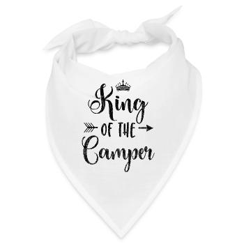 Camper Camping König Wohnwagen Wohnmobil Männer - Bandana - Weiß - Vorne