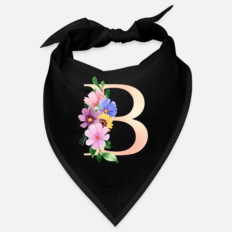 letter B flowered Bandana