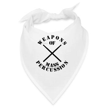 Schlagzeug, Trommel, Musik, Instrument - Bandana - Weiß - Vorne