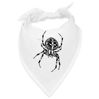 Kreuzspinne Spinne Spinnen gruselig Tier Halloween - Bandana - Weiß - Vorne