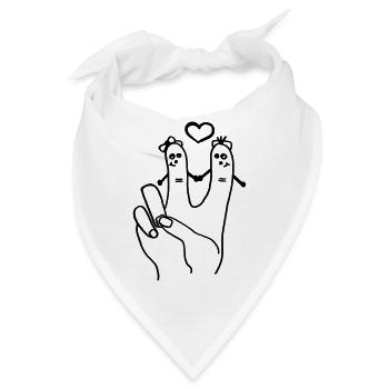 Peace - Bandana - Weiß - Vorne
