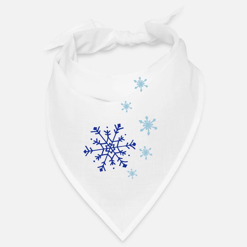 Snowflakes falling - Bandana - Weiß