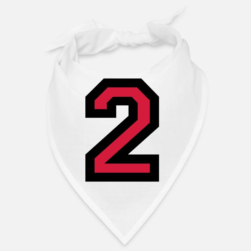The Number Two 2 - Bandana - white