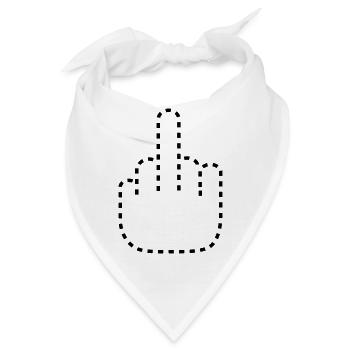 dashed_fuck_you_1c - Bandana - Weiß - Vorne