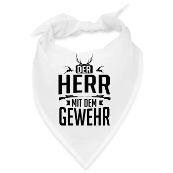 Jäger - der Herr mit dem Gewehr - Bandana - Weiß - Vorne