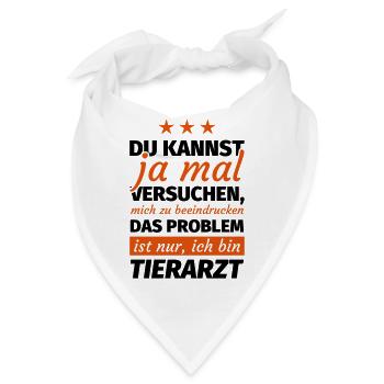 Tierarzt - Bandana - Weiß - Vorne