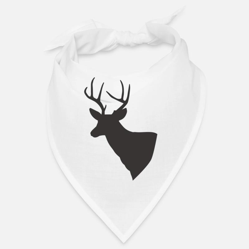 Silhouette trophy deer in black. Bandana