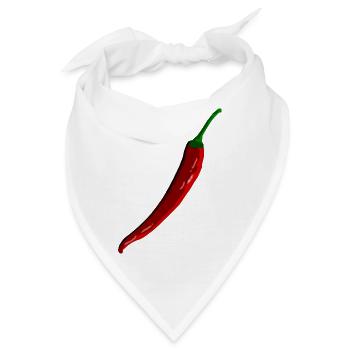 Chili,Pfeffer,scharf - Bandana - Weiß - Vorne