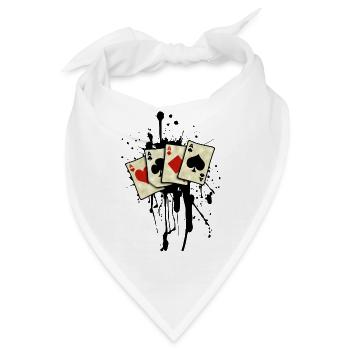 poker cards design - Bandana - Weiß - Vorne