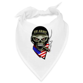 us army Schädel - Bandana - Weiß - Vorne