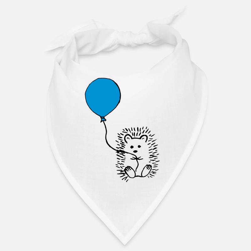 Igel mit Ballon - Bandana - Weiß