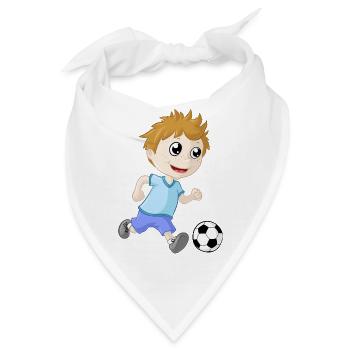 Kleiner Fußball Junge - Bandana - Weiß - Vorne