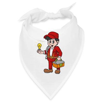 Elektriker - Bandana - Weiß - Vorne