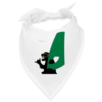 windsurfer monkey - Bandana - Weiß - Vorne