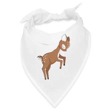 Rehkitz Tierbaby - Bandana - Weiß - Vorne