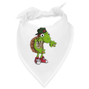 Hip-Hop Schildkröte - Bandana - Weiß - Vorne