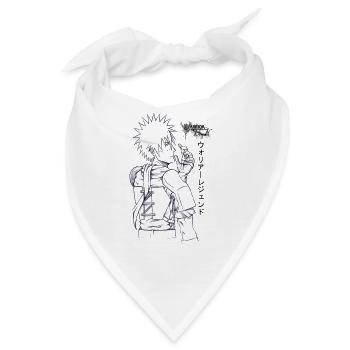 Schwarzweiss-Manga-Anime-Charakter - Bandana - Weiß - Vorne