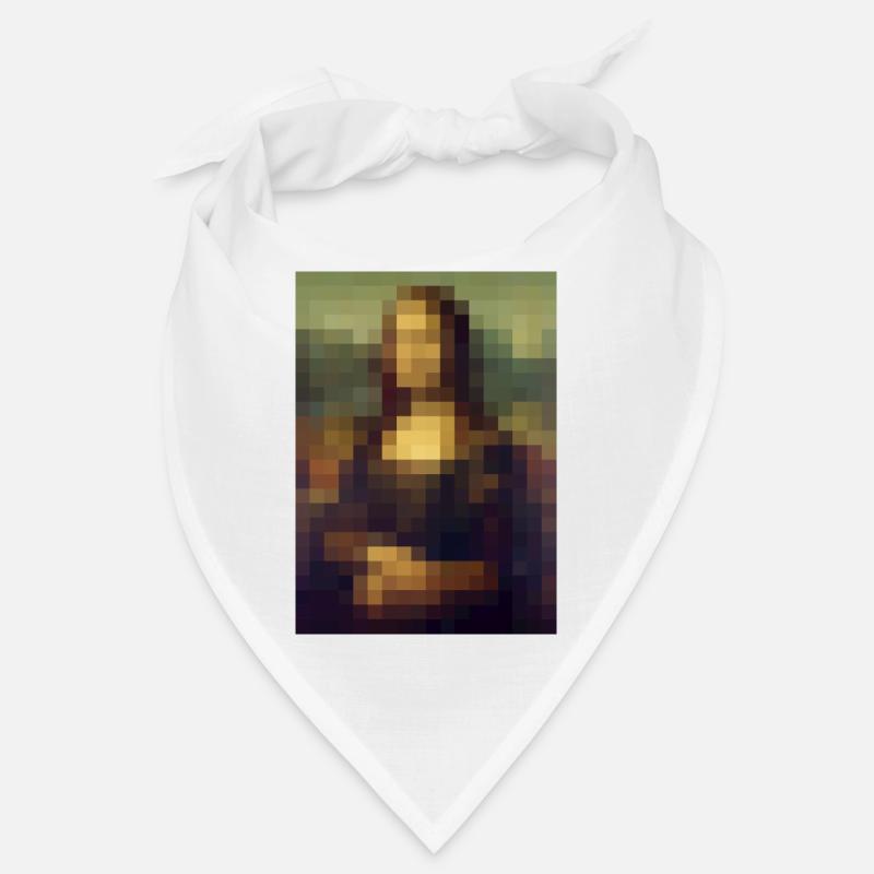 Mona Lisa 8-bit pixels tableau Léonard de Vinci Bandana
