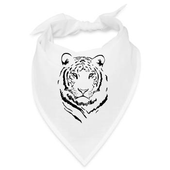 White Tiger # 1 - Bandana - Weiß - Vorne