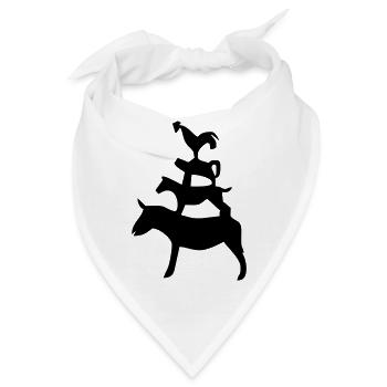 Bremer Stadtmusikanten / Bremen town musicians - Bandana - Weiß - Vorne