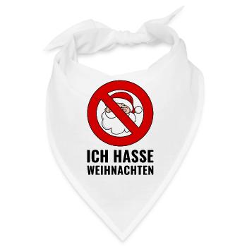 Ich hasse Weihnachten - Bandana - Weiß - Vorne