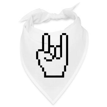 Handzeichen Cursor Rock - Bandana - Weiß - Vorne