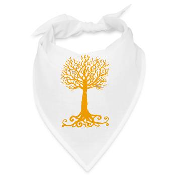 gelber Baum - Bandana - Weiß - Vorne