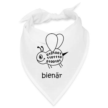 binär, binäres system, Biene, bienär, binary - Bandana - Weiß - Vorne