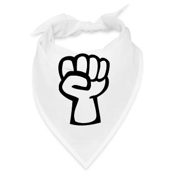 Faust symbol politic sign fun fist - Bandana - Weiß - Vorne
