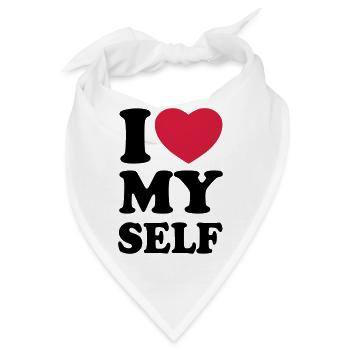 I love my self - Ich liebe mein Selbst - Bandana - Weiß - Vorne