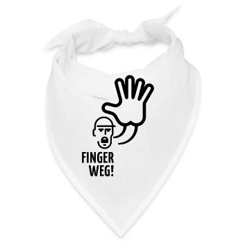 Finger weg! - Bandana - Weiß - Vorne