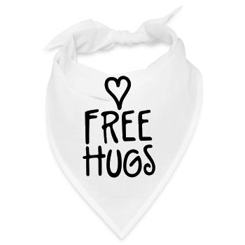 free hugs - Bandana - Weiß - Vorne
