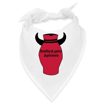 Teuflisch guter Apfelwein - Bembel Teufel - Bandana - Weiß - Vorne